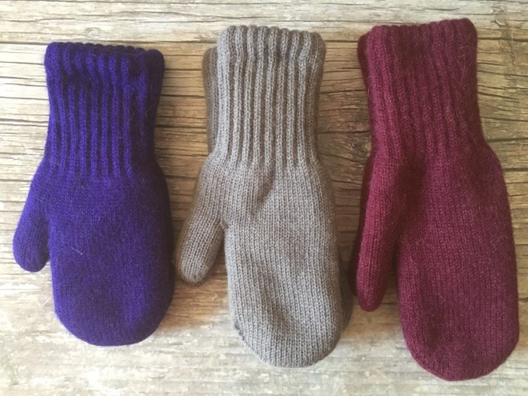 Boucle Lined Alpaca Mittens