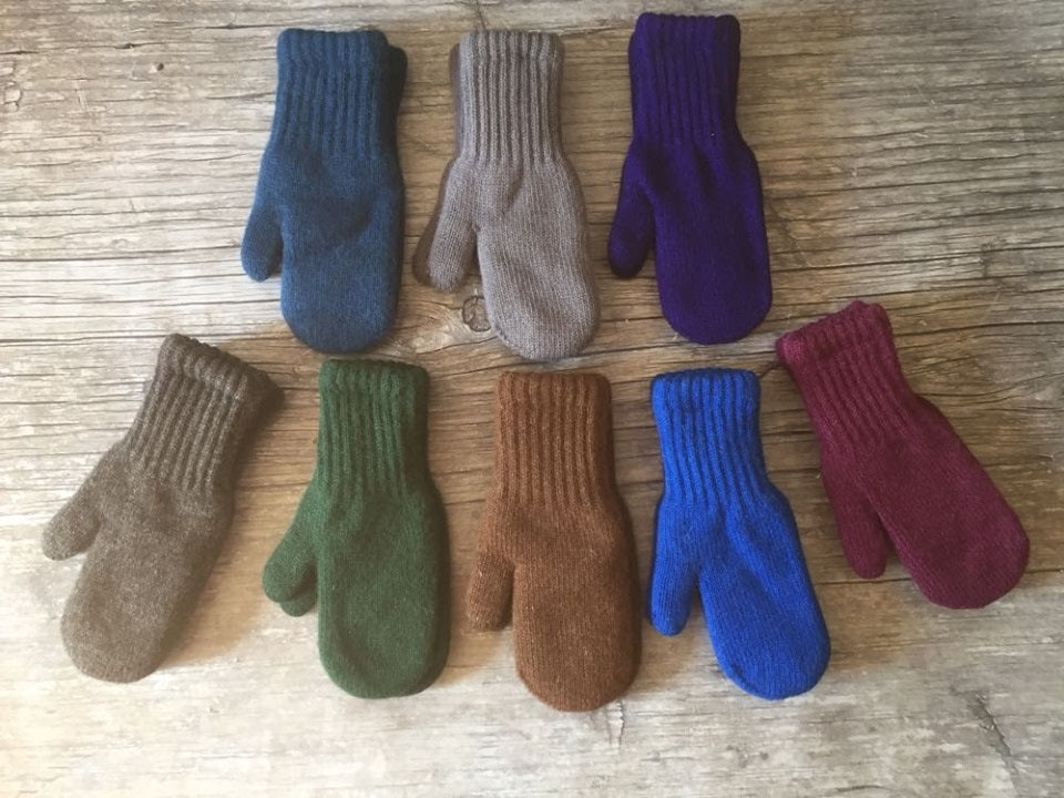 Boucle Lined Alpaca Mittens
