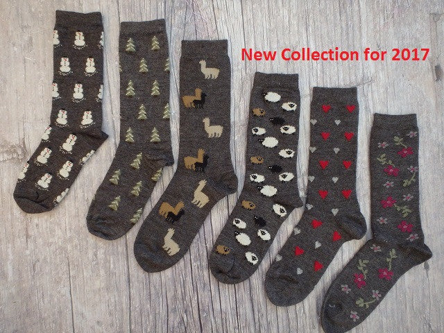 LW Icon - Flower Vine Alpaca Sock
