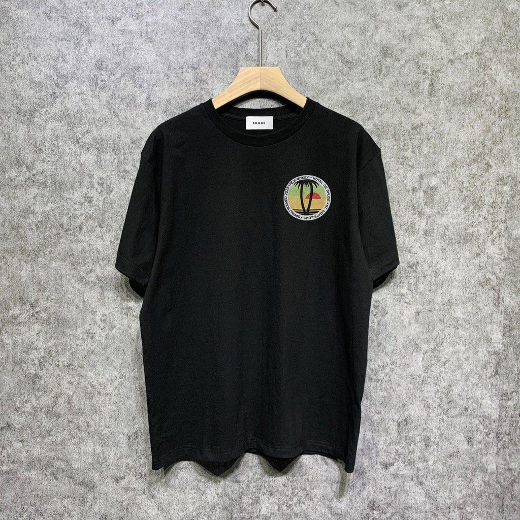 Rhude T-shirts Printed Trendy Pure Cotton